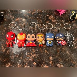 Marvel character keychains brand new asking 2.50 each or 15 for all